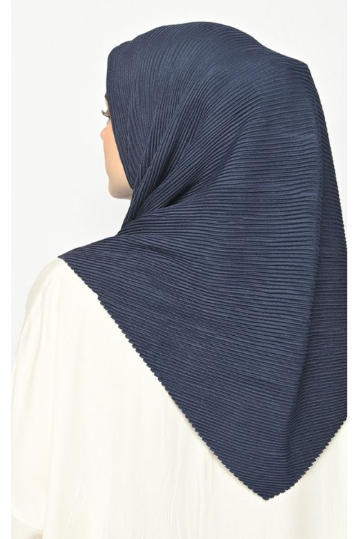 Suria Segitiga Instan Pleats Navy